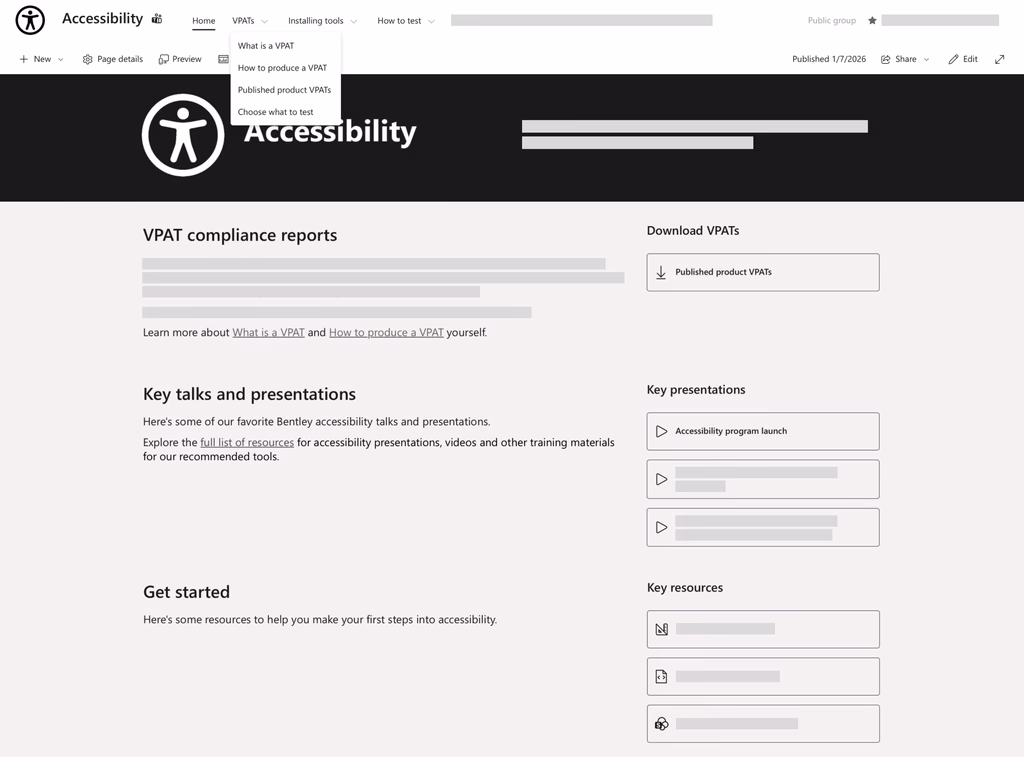 Accessibility SharePoint site